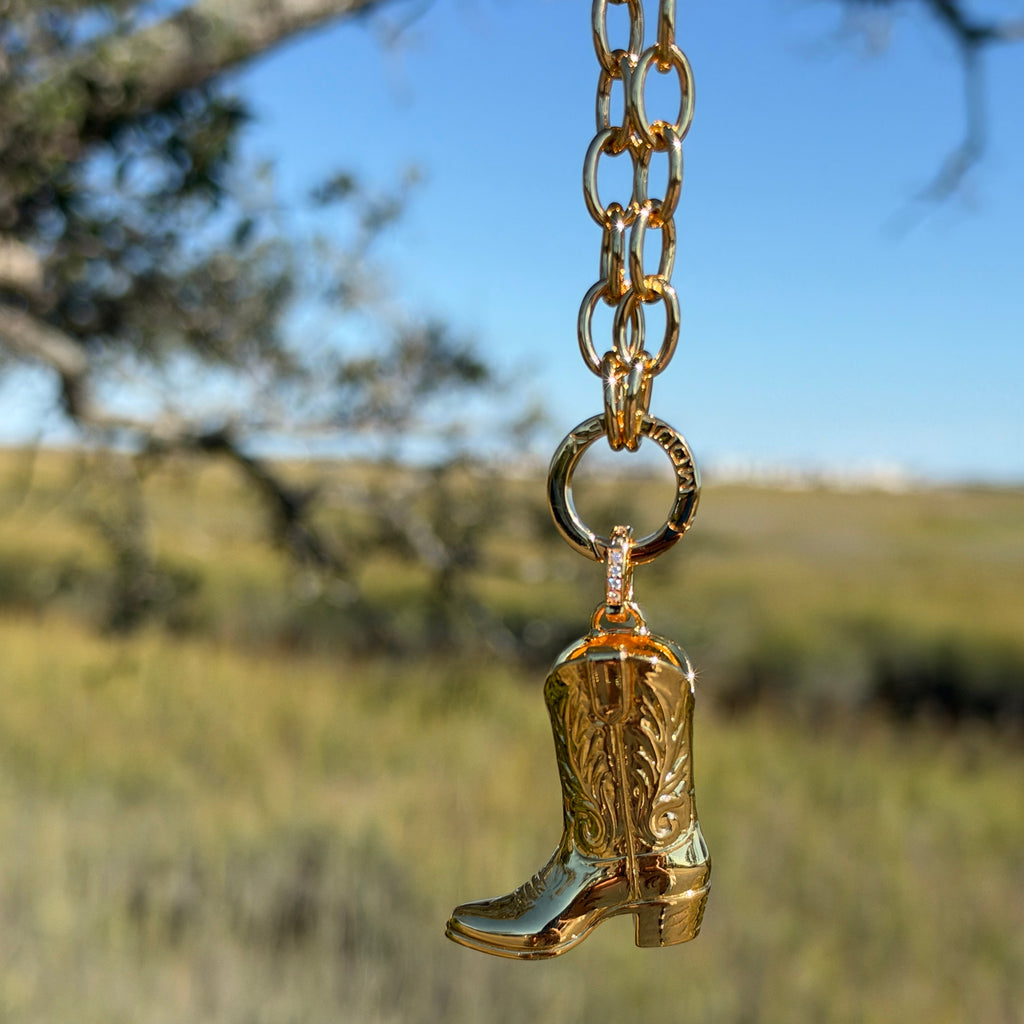 Cowboy Boot Statement Necklace