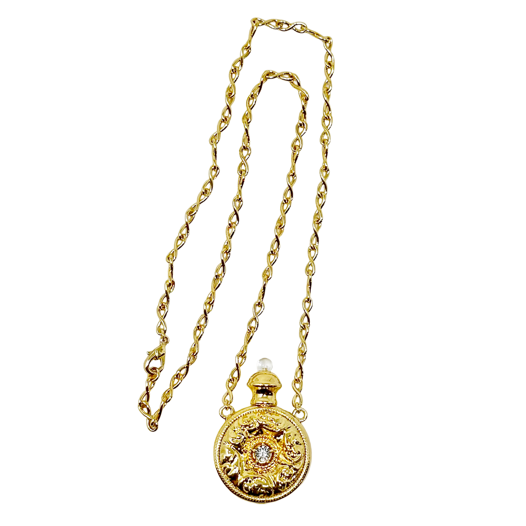 Round Perfume Bottle Necklace