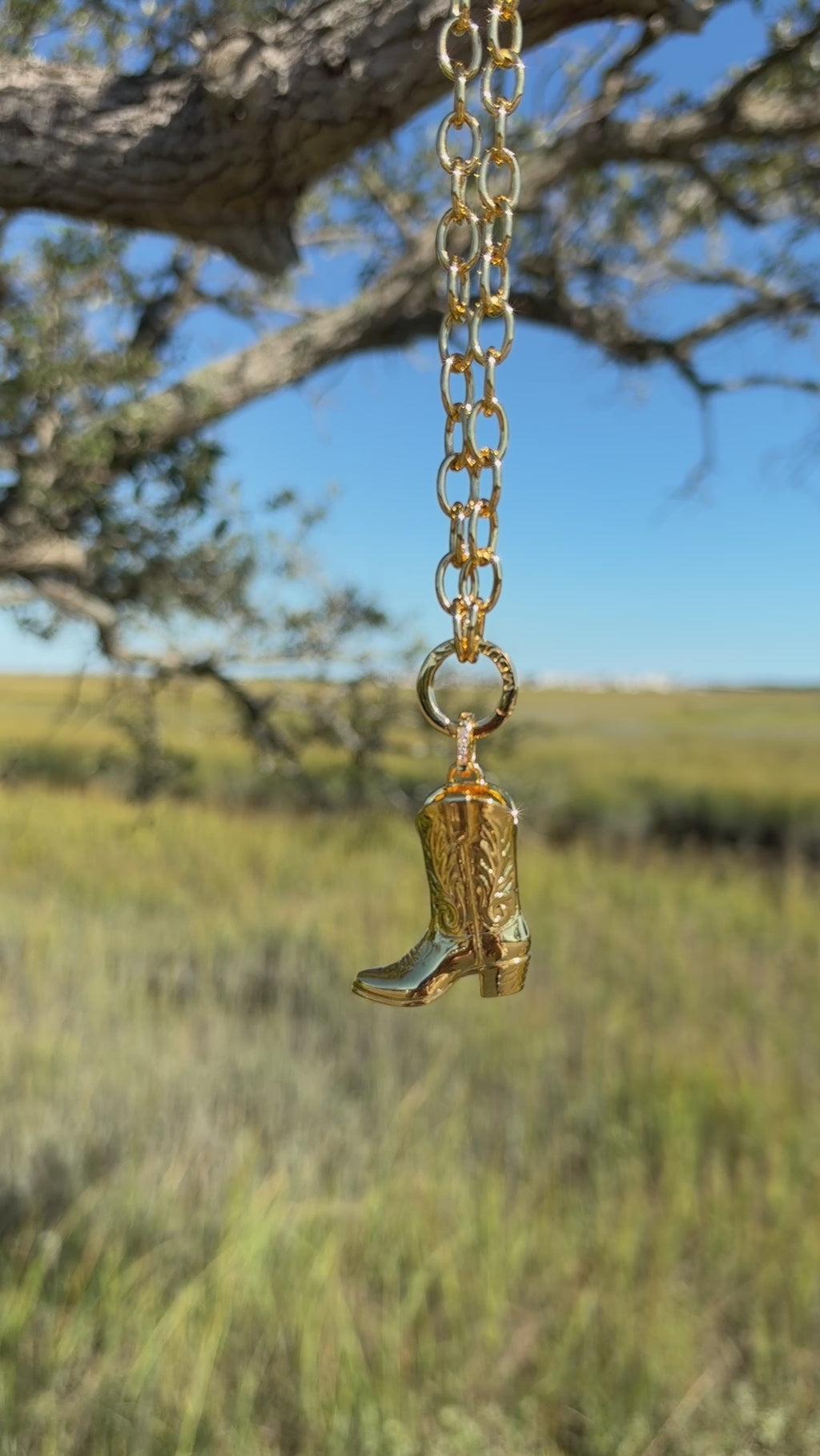 Cowboy Boot Statement Necklace
