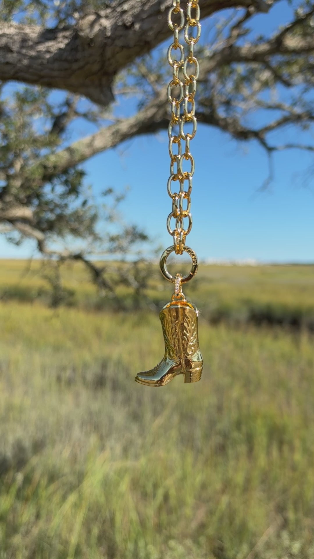 Cowboy Boot Statement Necklace