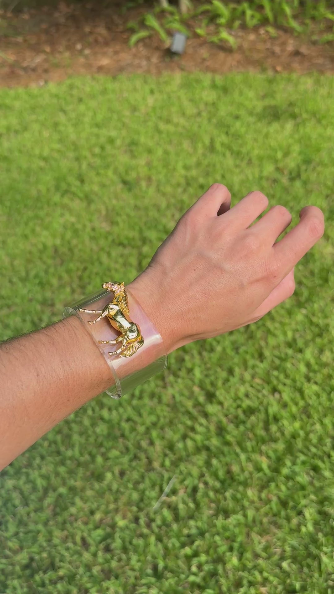 Horse Acrylic Cuff Bracelet